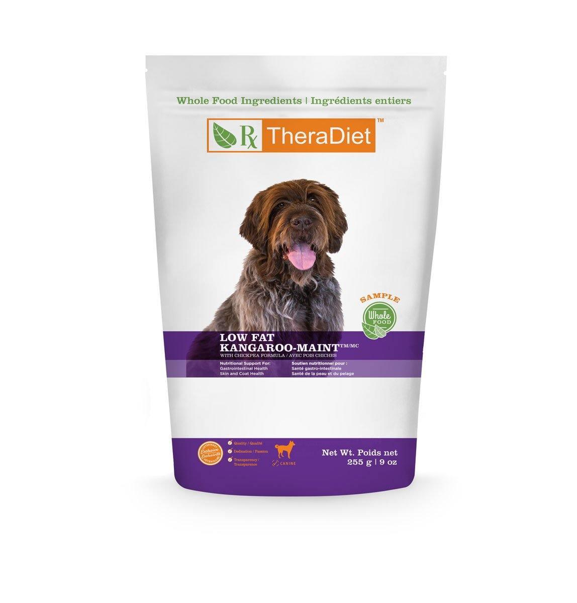 Front view of a canine treat sample bag.