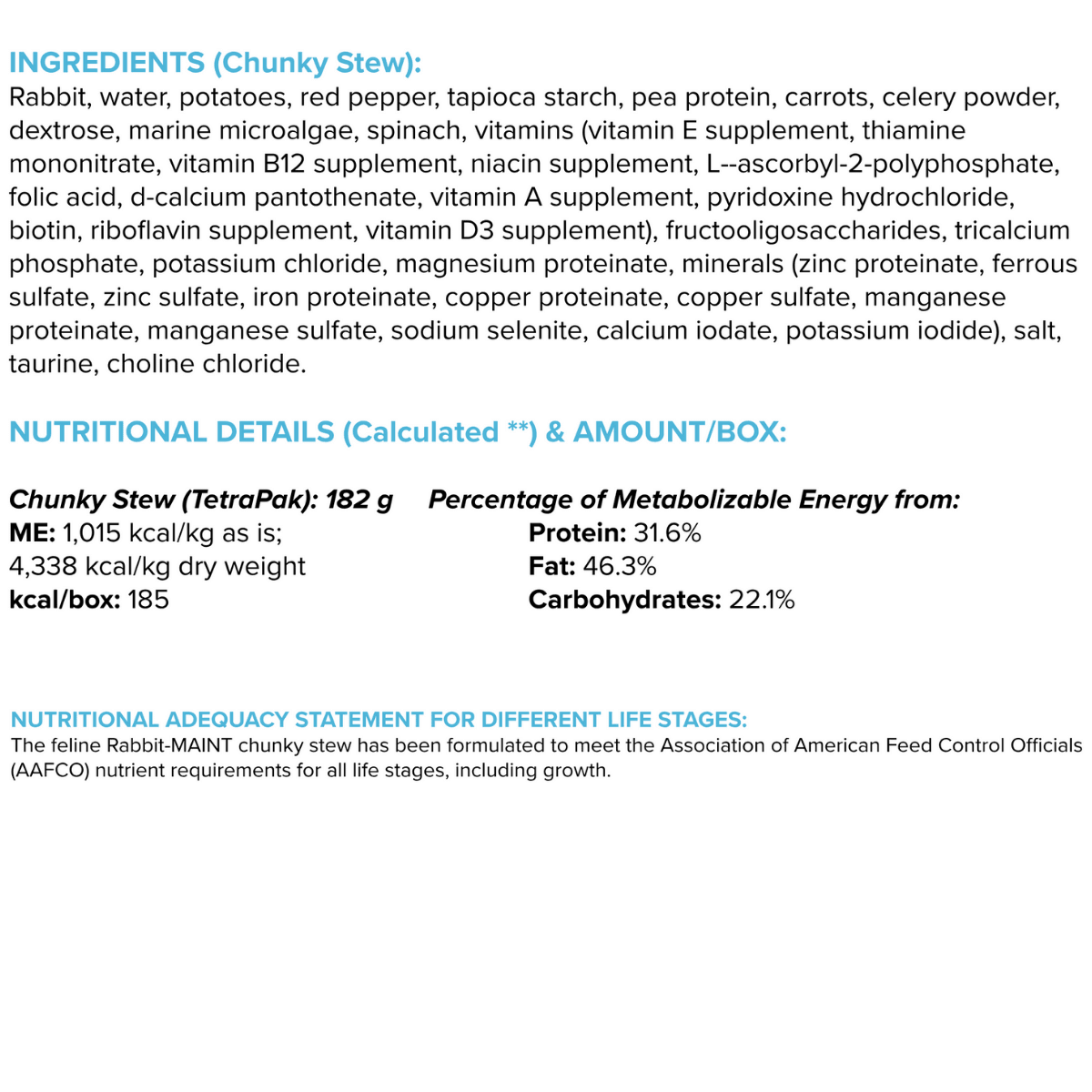 Rabbit-MAINT Chunky Stew For Cats